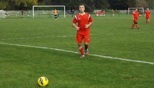 Jedną z bramek dla Olimpii Podgaj zdobył Karol Tatara