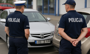 Samochód stoczył się na parkingu i uderzył w inne auto. Sprawcę ustaliła policja