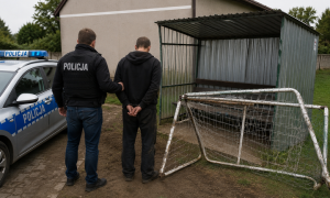 Ukradli bramki i wiatę