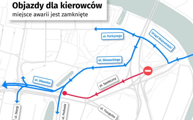 Awaria magistrali wodociągowej i protest rolników. Duże piątkowe utrudniania w ruchu