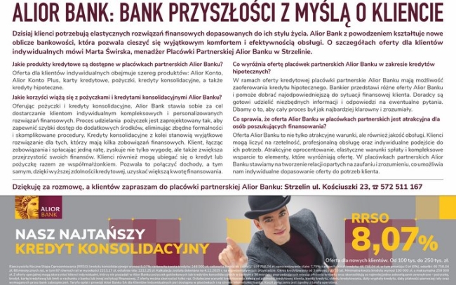 ALIOR BANK: BANK PRZYSZŁOŚCI Z MYŚLĄ O KLIENCIE