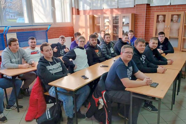 Uczestnicy kursów w strzelińskim technikum. Foto. CKZIU Strzelin