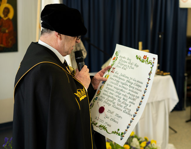 Życzenia od Wielkiego Mistrza Jana Lecha Skowera. Foto: St. św. Celestyna Życzenia od Wielkiego Mistrza Jana Lecha Skowera. Foto: St. św. Celestyna