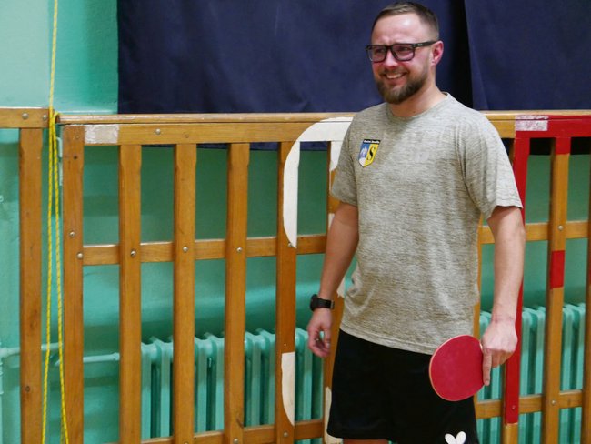 Trener strzelińskich tenisistów Filip Muszyński Trener strzelińskich tenisistów Filip Muszyński