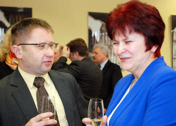 Marek Warcholiński - starosta i Małgorzata Stachowiak - inspektor oświaty