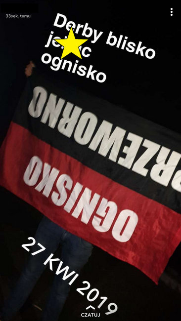 Skradziona flaga Ogniska została spalona przez członka zarządu Kwarcytu 