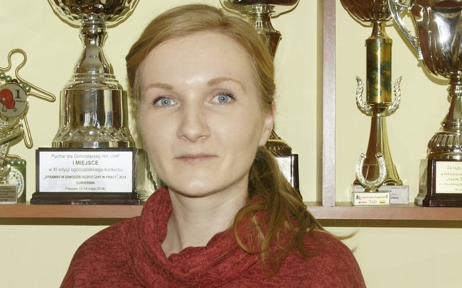 Katarzyna Wachowska, komendantka Hufca OHP w Strzelinie Katarzyna Wachowska, komendantka Hufca OHP w Strzelinie