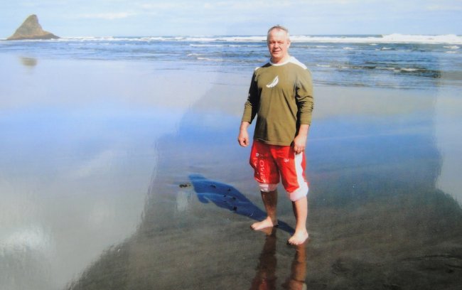 Życzkowski na plaży w Nowej Zelandii Życzkowski na plaży w Nowej Zelandii