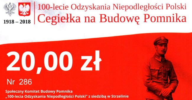 Cegiełki można kupić w szkołach, SOK-u i magistracie