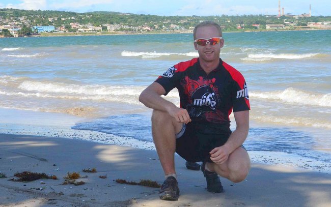 Przemysław Ozimek na plaży w Matanzas Przemysław Ozimek na plaży w Matanzas